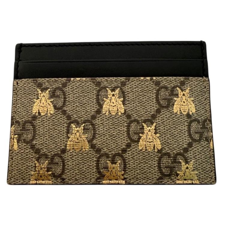Portes Cartes Gucci GG Print Bee