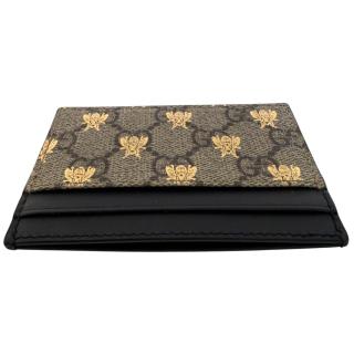 Portes Cartes Gucci GG Print Bee