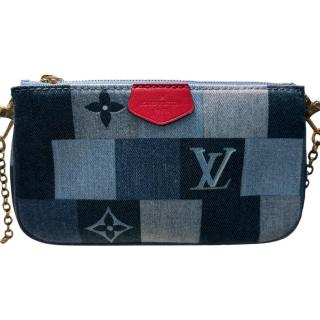 Sac Louis Vuitton Multi Pochette Denim Blue Red