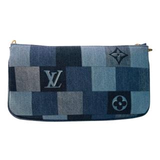 Sac Louis Vuitton Multi Pochette Denim Blue Red