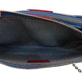 Sac Louis Vuitton Multi Pochette Denim Blue Red