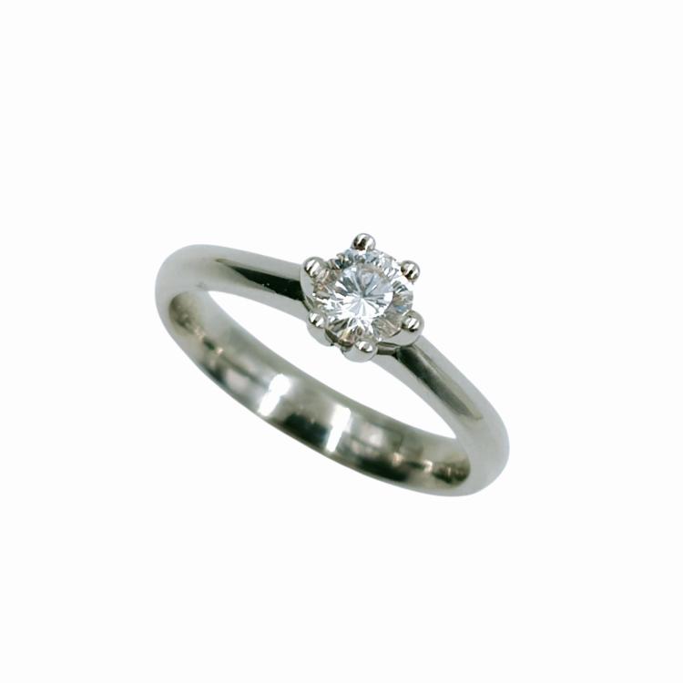 Bague Or Blanc 18 Ct Diamant