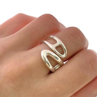 Bague Hermes Chaîne d'ancre Punk petit modèle