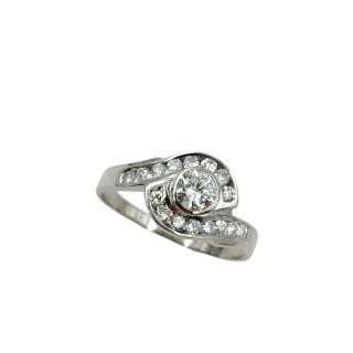 Bague Or Blanc 18 Ct Diamants