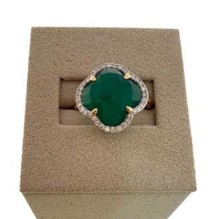 Bague Morganne Bello Victoria Agate Vert & Diamants Grand...