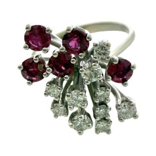 Bague Or 18ct Diamants & Ruby