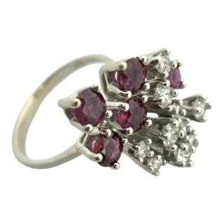 Bague Or 18ct Diamants & Ruby