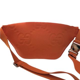 Banane Gucci Jumbo GG en Cuir Orange