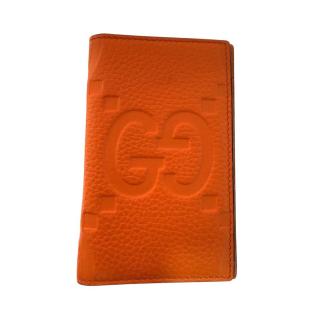 Porte Cartes Gucci Jumbo GG en Cuir Orange