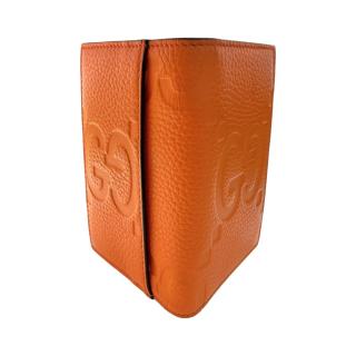 Porte Cartes Gucci Jumbo GG en Cuir Orange