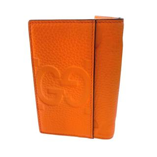 Porte Cartes Gucci Jumbo GG en Cuir Orange