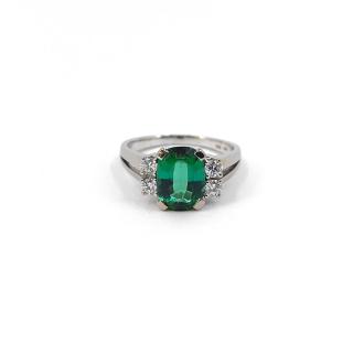 Bague en or blanc 18k, Tourmaline & Diamants