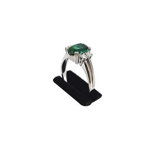Bague en or blanc 18k, Tourmaline & Diamants
