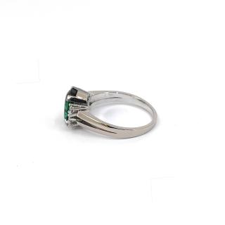 Bague en or blanc 18k, Tourmaline & Diamants
