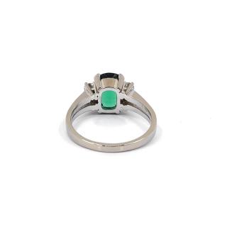 Bague en or blanc 18k, Tourmaline & Diamants