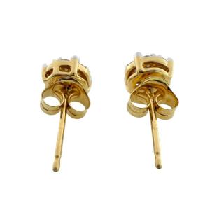 Boucles D'Oreilles Or Jaune 18ct & Diamants