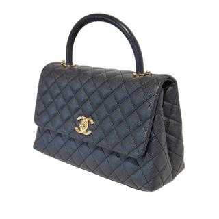 Sac à main Chanel Coco Handle Medium Blue Navy