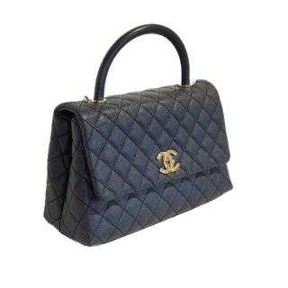Sac à main Chanel Coco Handle Medium Blue Navy