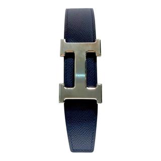 Ceinture Hermes H Réversible Bleu & Marron