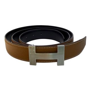 Ceinture Hermes H Réversible Noir & Gold
