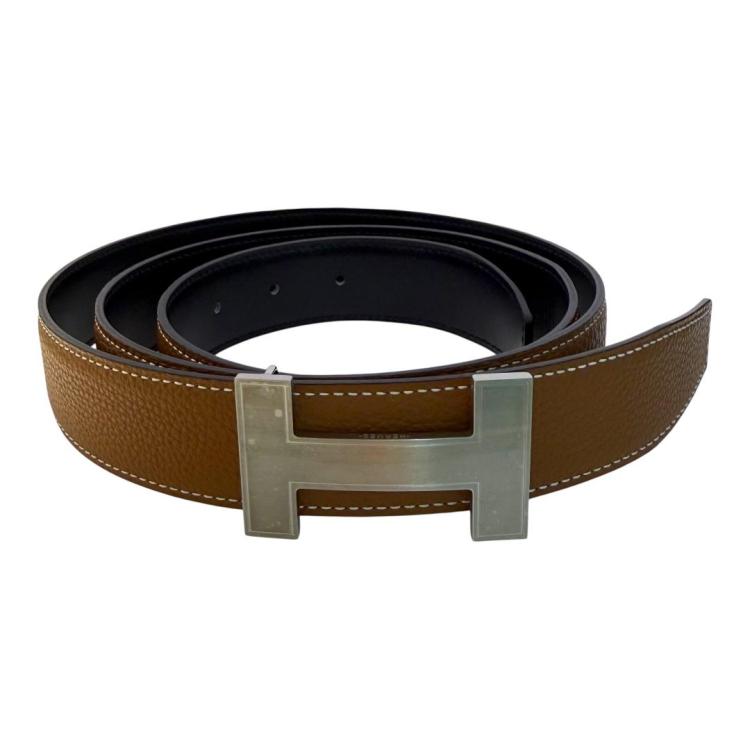 Ceinture Hermes H Réversible Noir & Gold