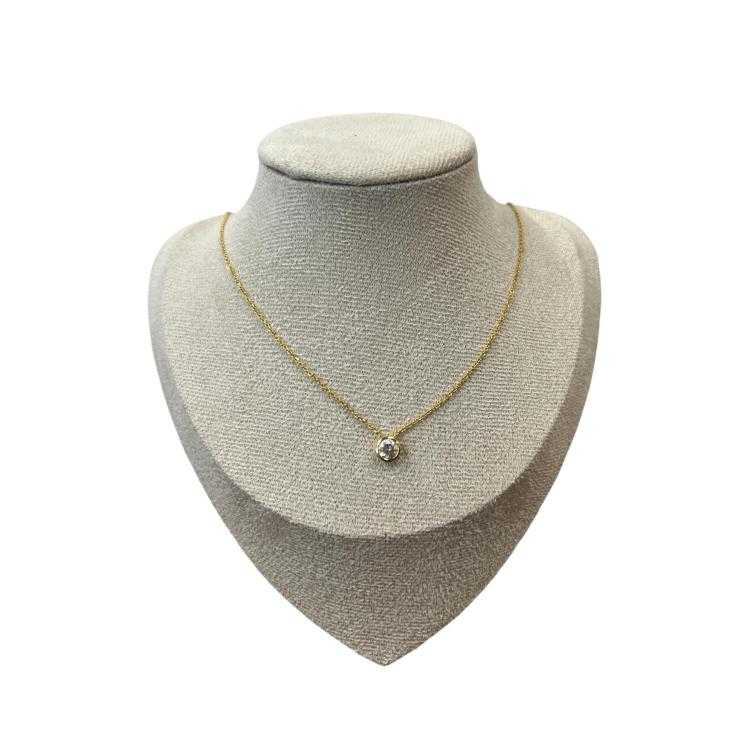 Collier Or Jaune 0.50CTS