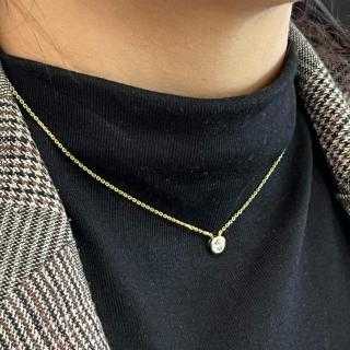 Collier Or Jaune 0.50CTS