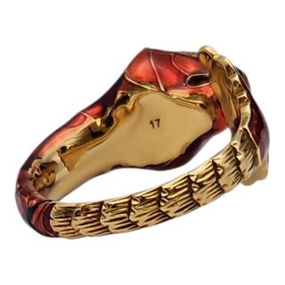 Gucci Bague Marché des Merveilles Or 18 Ct, Diamants et Émail Rouge