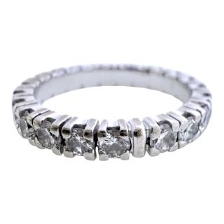 Bague Riviere Or Blanc 14Ct & Diamants