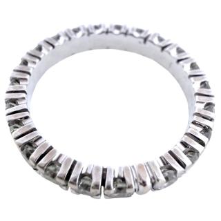 Bague Riviere Or Blanc 14Ct & Diamants