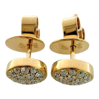 Clous D'Oreilles Or Jaune 18ct & Diamants