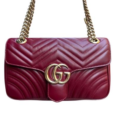 Sac Gucci GG Marmont Moyen Format Rosso Ancora