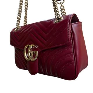 Sac Gucci GG Marmont Moyen Format Rosso Ancora