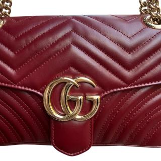 Sac Gucci GG Marmont Moyen Format Rosso Ancora