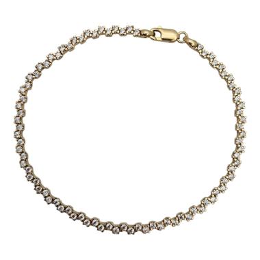 Bracelet Or 14Ct et Zircons