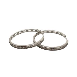 Boucles d'oreilles Or blanc 18 carats