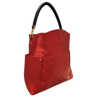 Louis Vuitton Sac Bagatelle Cuir Empreinte Rouge