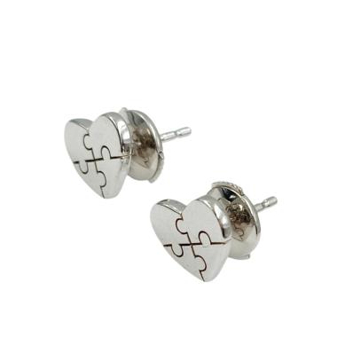 Boucles d'Oreilles Or Blanc 14 Ct