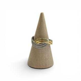 Bague or jaune et blanc 18ct avec diamants