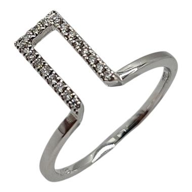 Bague Or Blanc 18 Ct et Diamants