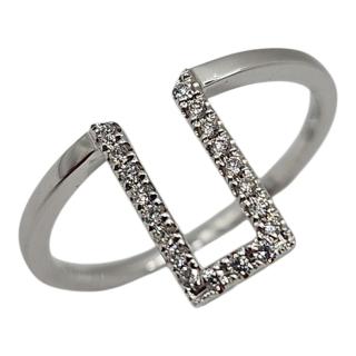 Bague Or Blanc 18 Ct et Diamants