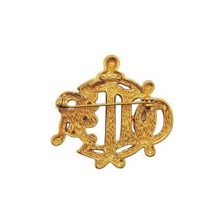 Broche Christian Dior Dorée années 80s
