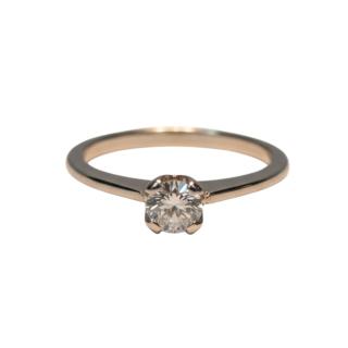 Bague Solitaire Or Blanc 0.30cts