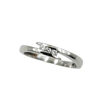 Bague Or Blanc 18 Ct Diamants