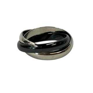 Bague Cartier Trinity Classique Or Blanc et Céramique