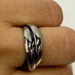 Bague Cartier Trinity Classique Or Blanc et Céramique