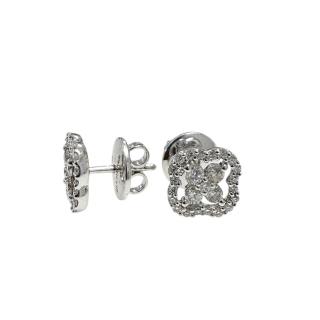 Bucherer Boucles d'oreilles Or gris 18 ct et Diamants