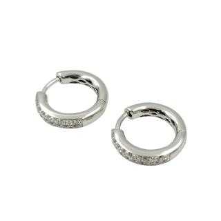 Boucles d'Oreilles Or Blanc 18 Ct