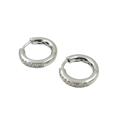 Boucles d'Oreilles Or Blanc 18 Ct