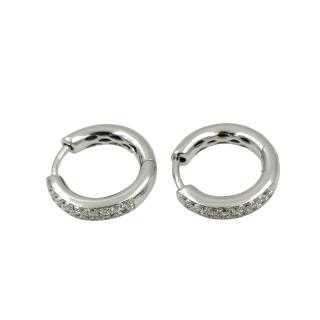 Boucles d'Oreilles Or Blanc 18 Ct